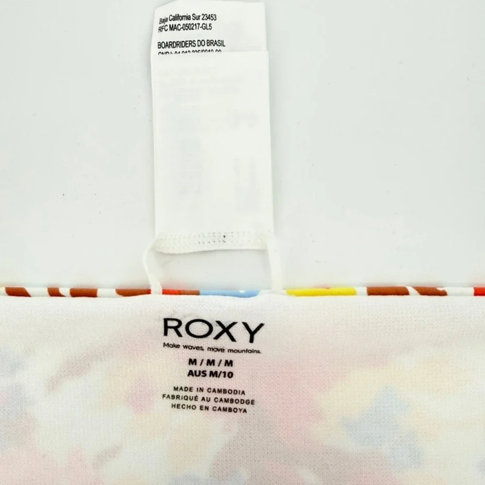 Roxy Womens Floral Beach Classic Hipster‎ Bikini Bottoms Multicolor Medium NEW